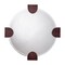 Jamie Young Company Buffalo Leather Beveled Round Wall Mirror - 33.5" - Brown